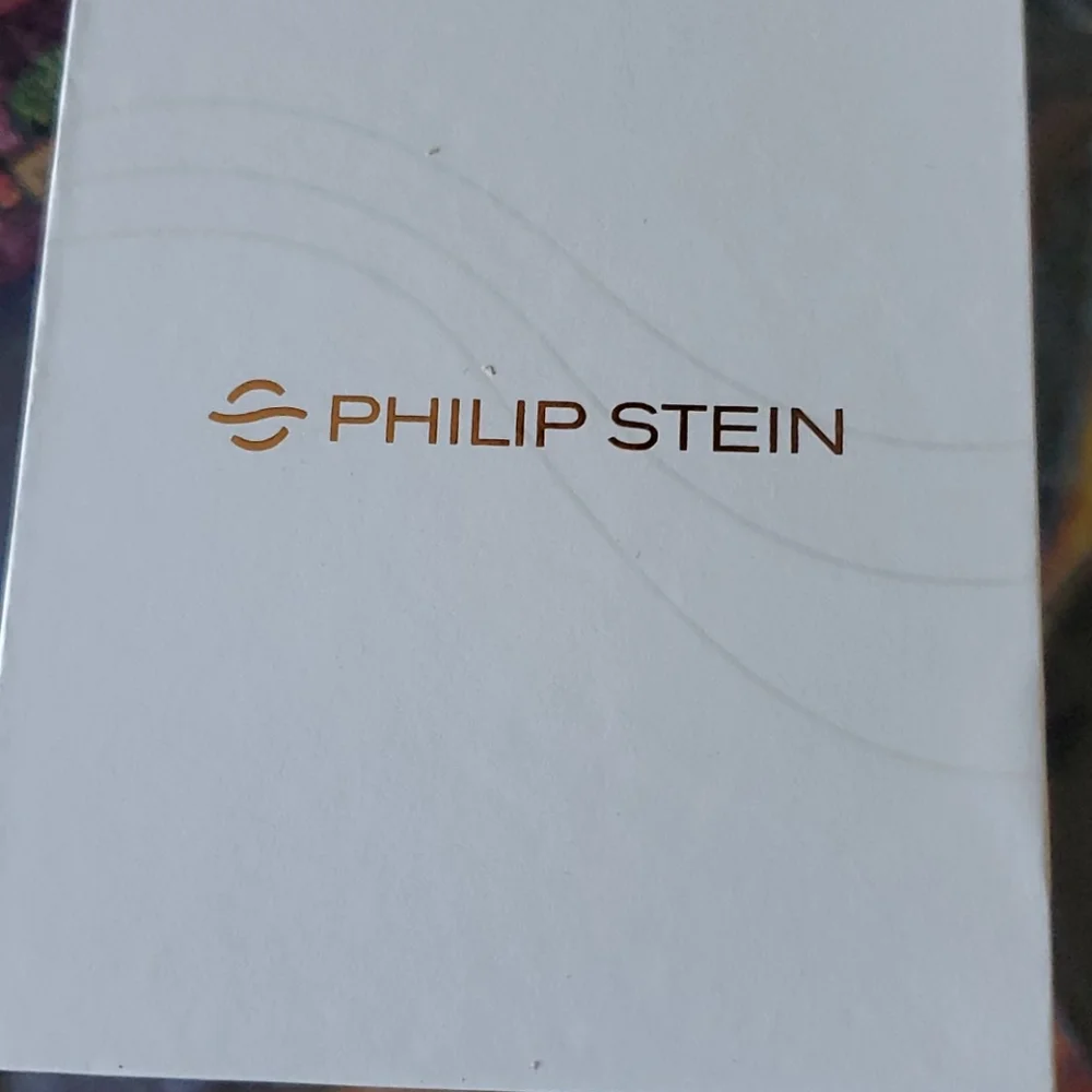Philip stein HOST PICK  sig small double Red Pebble  Leather Watch Boxed Papers